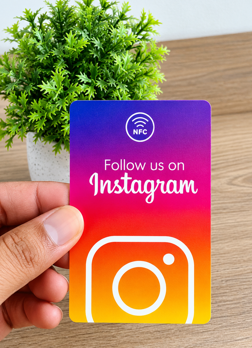 Instagram NFC Digital Business Card – Tap to Share Instagram Profile & Contact Details