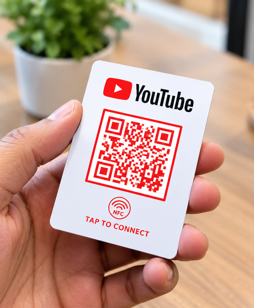 YouTube NFC Digital Business Card | Tap to Open YouTube Channel