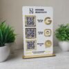 Multi-QR Acrylic Standee for Retail Counters (3 QR)