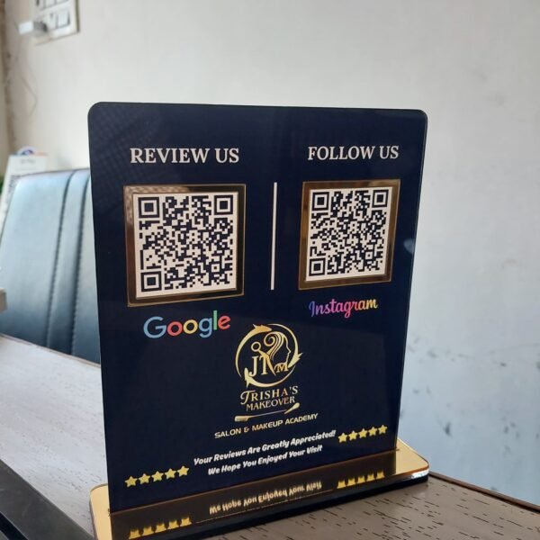 2 QR Acrylic Standee for Retail & Service Businesses