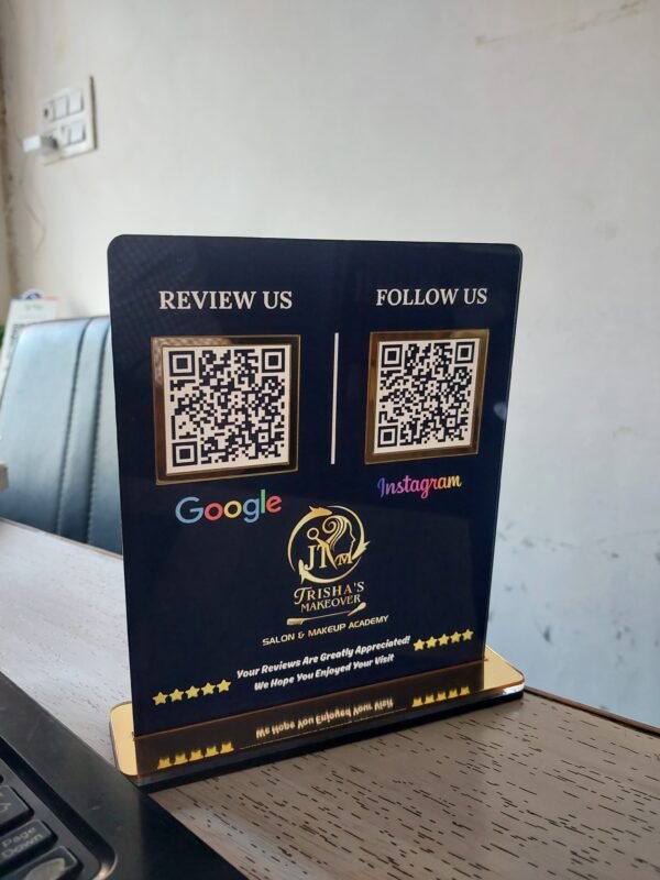 4-1 2 QR Acrylic Standee for Retail & Service Businesses