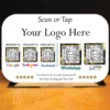 Acrylic NFC QR Code Signs | Contactless Digital Review & Payment Sign | Eco-friendly with (5 QR Codes)