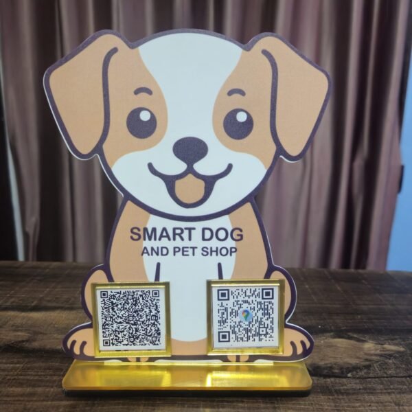 Custom QR Standee for Business Counters – Size & Shape Options