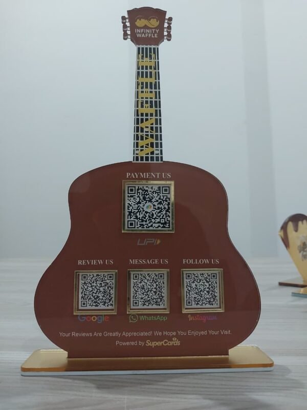 Custom QR Standee for Business Counters – Size & Shape Options