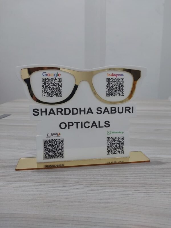 Custom QR Standee for Business Counters – Size & Shape Options