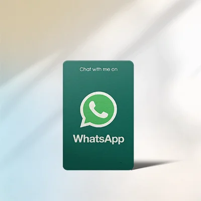 SuperCards WhatsApp Digital Social Card – NFC Tap to Chat Card with QR Code | Instant Contact Sharing