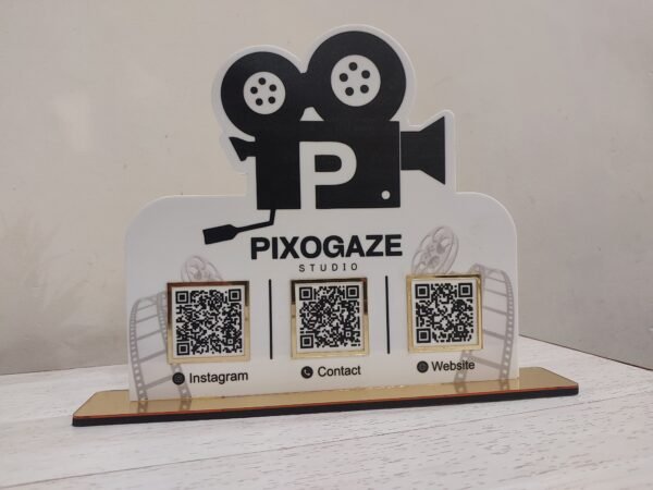 Custom QR Standee for Business Counters – Size & Shape Options