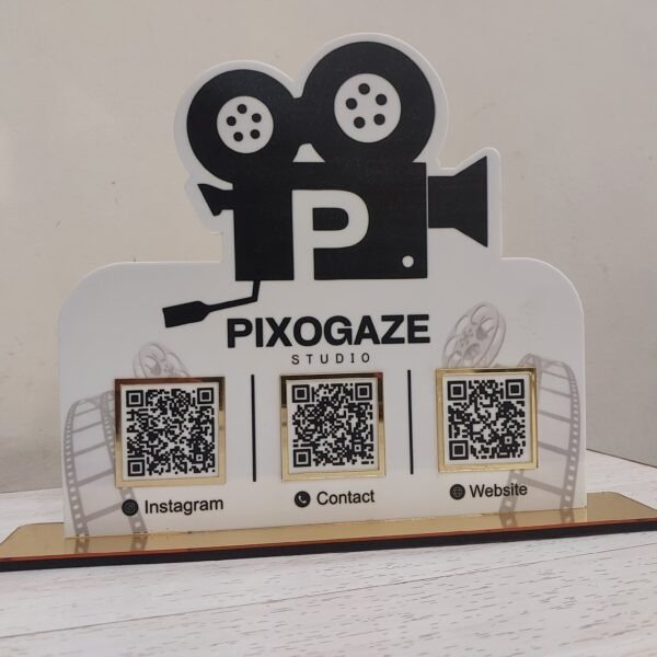 Custom QR Standee for Business Counters – Size & Shape Options