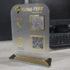 Acrylic QR standee 2 QR codes India SuperCards Acrylic QR standee 2 QR codes India SuperCards