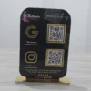 2 QR code acrylic display on business counter UV printed India 2 QR code acrylic display on business counter UV printed India