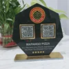 Acrylic QR Standee with 2 QR Codes | Double QR Display for Business | SuperCards India